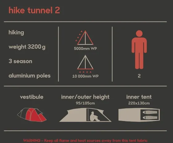 Tält>Everest Outdoor Hike Tunnel 2 DARK GREEN/BEIGE