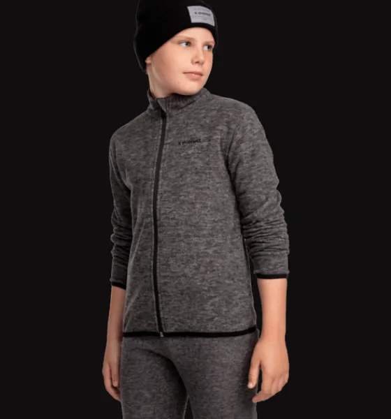 Underställ|Tröjor & T-Shirts>Everest Outdoor J Flc Sht DARK GREY MELANGE