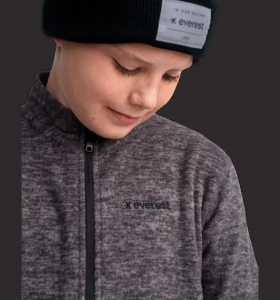 Underställ|Tröjor & T-Shirts>Everest Outdoor J Flc Sht DARK GREY MELANGE