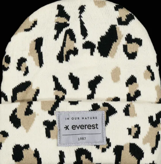 Mössor & Pannband|Mössor>Everest Outdoor J Ref Beanie BEIGE CHEETAH