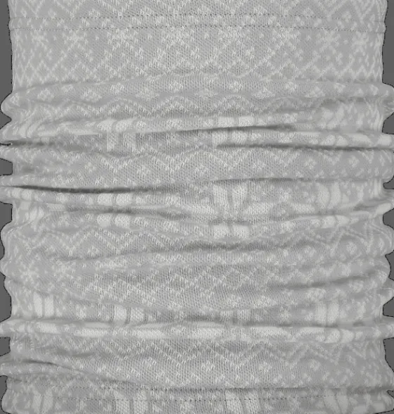 Halsduk>Everest Outdoor Jacquard Wool Neck Warmer GREY/WHITE