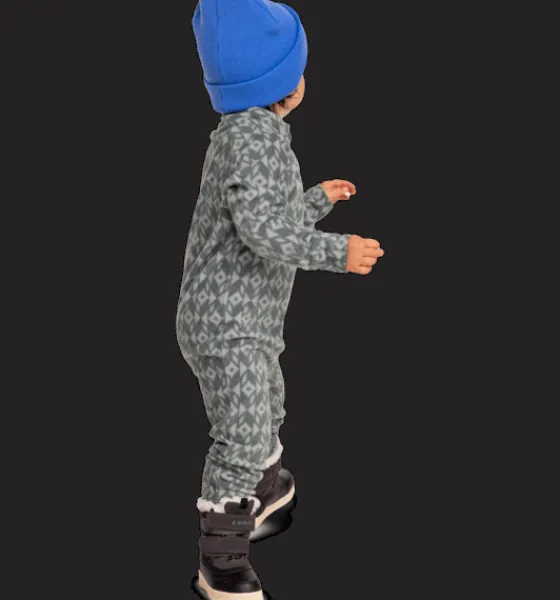 Underställ|Tröjor & T-Shirts>Everest Outdoor K Printed Flc Ovr OAT GREEN