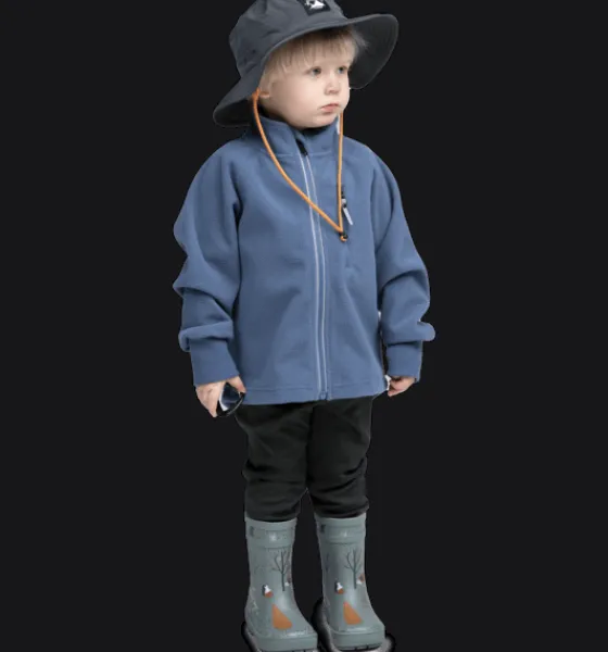 Underställ|Tröjor & T-Shirts>Everest Outdoor K Windfleece Jkt DENIM BLUE