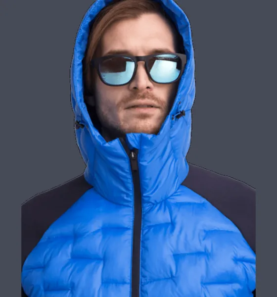 Varma Jackor|Tunna Jackor>Everest Outdoor M Hybrid Hood Jacket PALACE BLUE