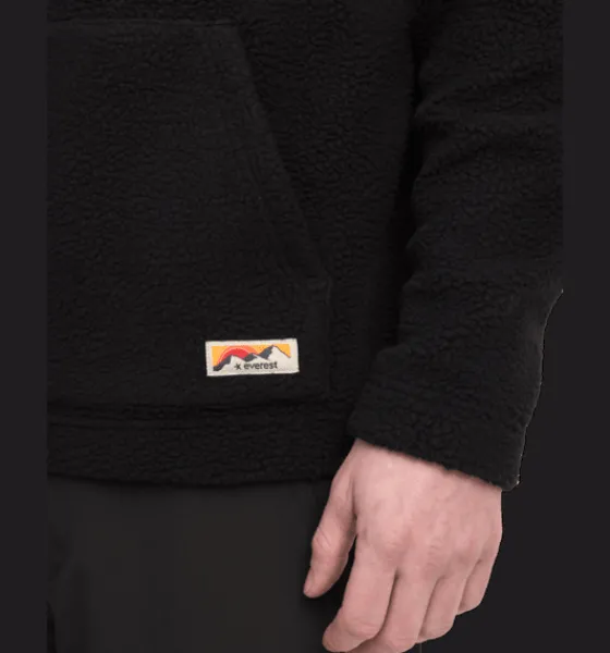 Tröjor & T-Shirts|Tröjor>Everest Outdoor M Pile Hoodie BLACK