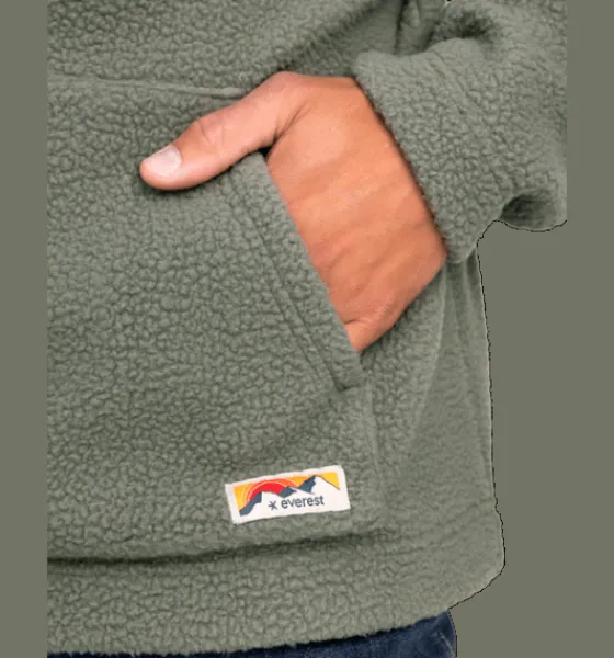 Tröjor & T-Shirts|Tröjor>Everest Outdoor M Pile Hoodie KHAKI GREY