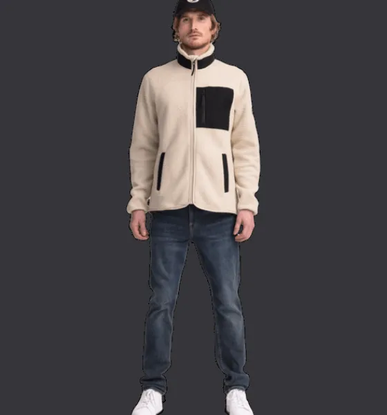 Tröjor & T-Shirts|Tröjor>Everest Outdoor M Pile Sht Retro IVORY BEIGE