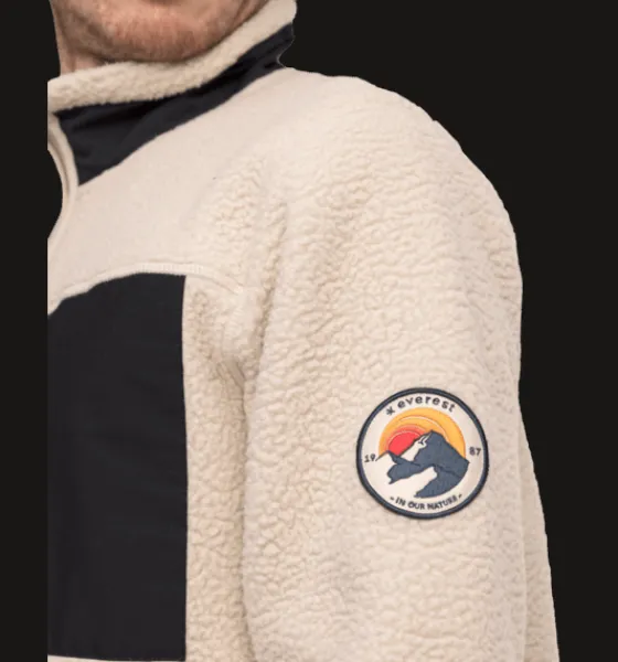 Tröjor & T-Shirts|Tröjor>Everest Outdoor M Pile Sht Retro IVORY BEIGE
