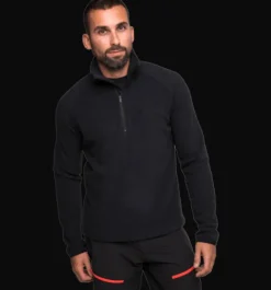 Tröjor & T-Shirts|Tröjor>Everest Outdoor M Quarter Zip BLACK
