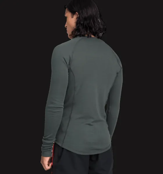 Tröjor & T-Shirts>Everest Outdoor M Wool Uw Sht 2 DARK GREEN