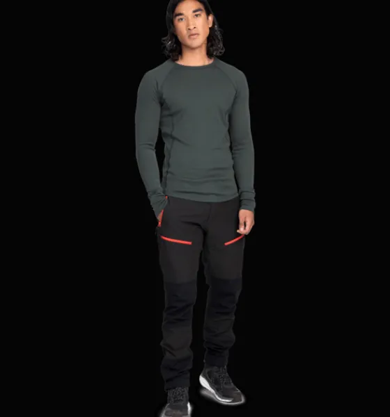 Tröjor & T-Shirts>Everest Outdoor M Wool Uw Sht 2 DARK GREEN