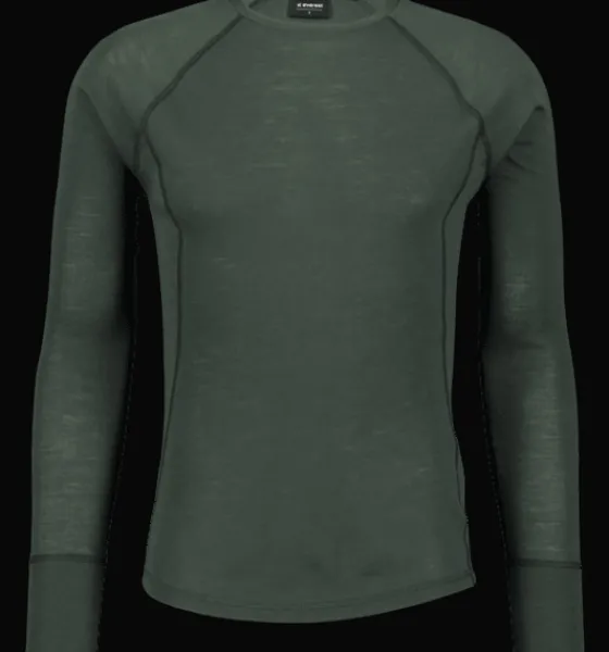 Tröjor & T-Shirts>Everest Outdoor M Wool Uw Sht 2 DARK GREEN