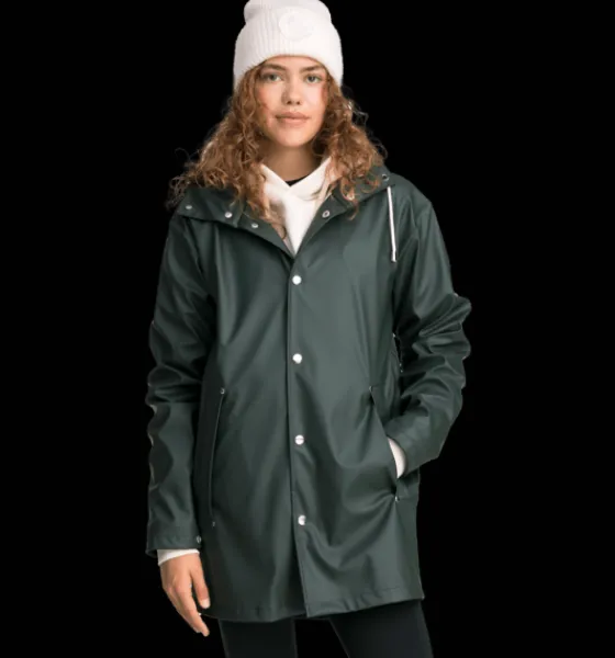 Regnjackor|Tunna Jackor>Everest Outdoor U Rain Coat 2 DARK GREEN