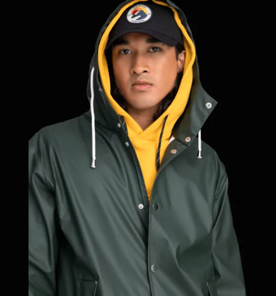 Regnjackor|Tunna Jackor>Everest Outdoor U Rain Coat 2 DARK GREEN