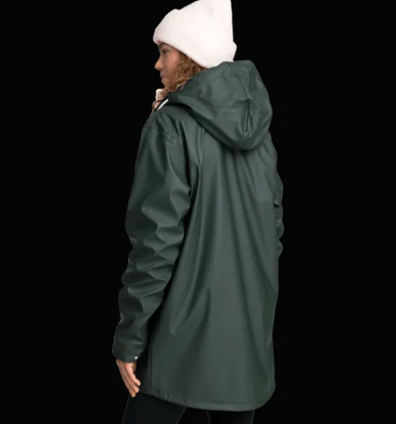 Regnjackor|Tunna Jackor>Everest Outdoor U Rain Coat 2 DARK GREEN