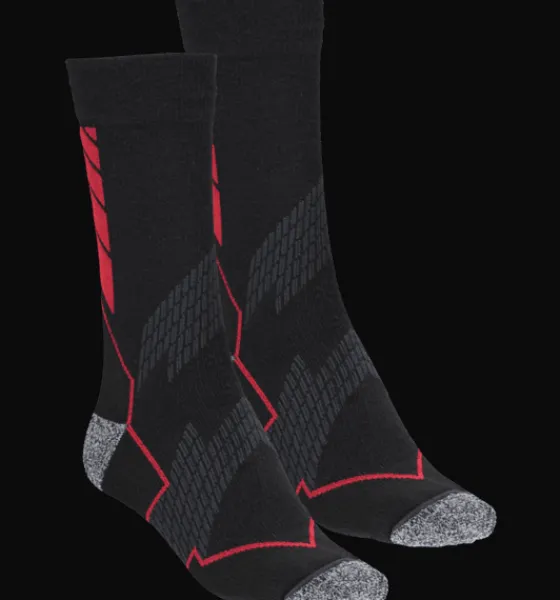 Skidstrumpor|Strumpor>Everest Outdoor U X-country Sock 2 Pack BLACK/RED
