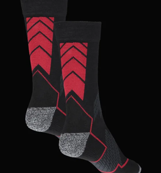 Skidstrumpor|Strumpor>Everest Outdoor U X-country Sock 2 Pack BLACK/RED
