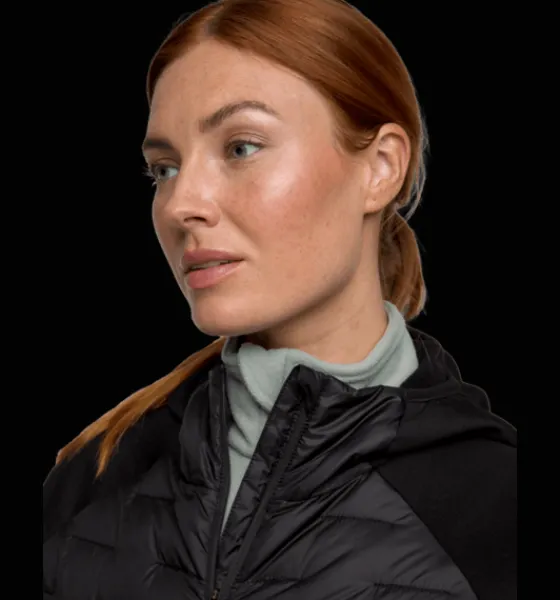 Tröjor & T-Shirts|Tunna jackor>Everest Outdoor W Hybrid Jkt 2 BLACK