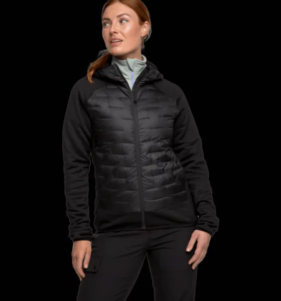 Tröjor & T-Shirts|Tunna jackor>Everest Outdoor W Hybrid Jkt 2 BLACK