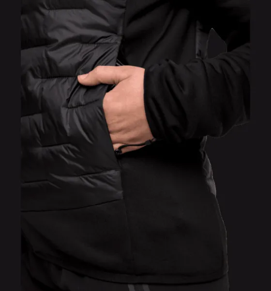 Tröjor & T-Shirts|Tunna jackor>Everest Outdoor W Hybrid Jkt 2 BLACK