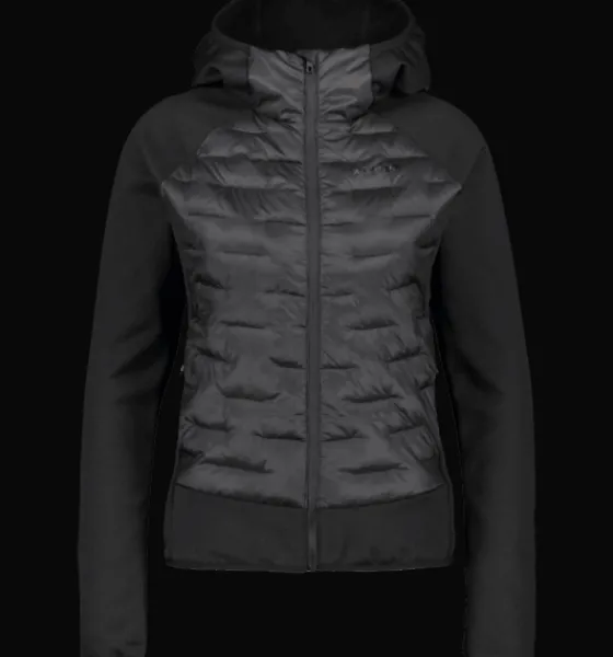 Tröjor & T-Shirts|Tunna jackor>Everest Outdoor W Hybrid Jkt 2 BLACK