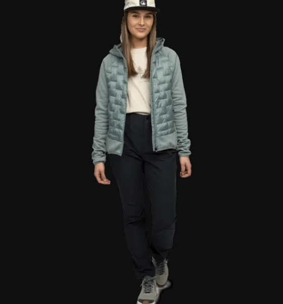 Tröjor & T-Shirts|Tunna jackor>Everest Outdoor W Hybrid Jkt 2 PISTACHIO GREEN