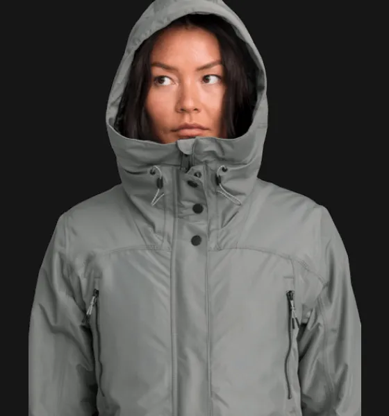 Varma jackor>Everest Outdoor W Long Padded Function Parka KHAKI GREY