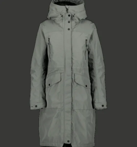 Varma jackor>Everest Outdoor W Long Padded Function Parka KHAKI GREY