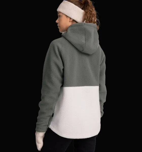 Tröjor & T-Shirts|Tröjor>Everest Outdoor W Pile Anorak KHAKI GREY