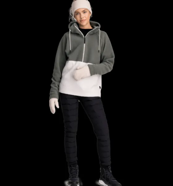 Tröjor & T-Shirts|Tröjor>Everest Outdoor W Pile Anorak KHAKI GREY