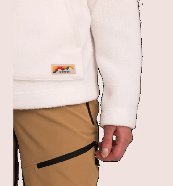 Tröjor & T-Shirts|Tröjor>Everest Outdoor W Pile Hoodie WHITE