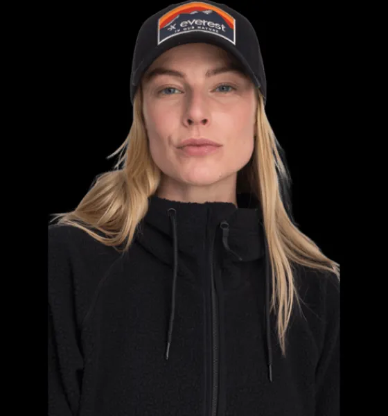 Tröjor & T-Shirts|Tröjor>Everest Outdoor W Pile Long Hood BLACK