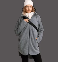 Tröjor & T-Shirts|Tröjor>Everest Outdoor W Pile Long Hood GREY MELANGE