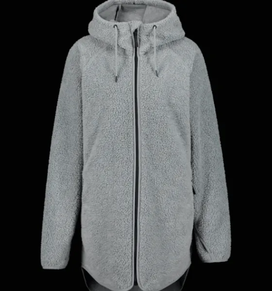 Tröjor & T-Shirts|Tröjor>Everest Outdoor W Pile Long Hood GREY MELANGE