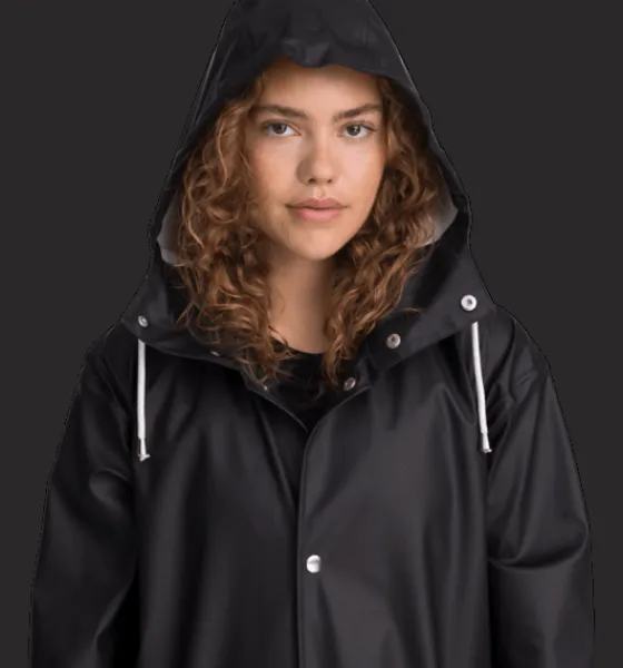 Regnjackor|Tunna jackor>Everest Outdoor W Rain Coat Long BLACK