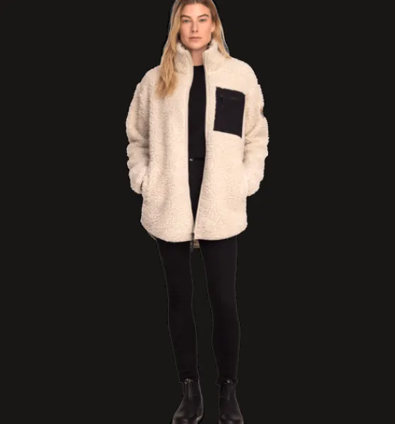 Tröjor & T-Shirts|Tröjor>Everest Outdoor W Urban Pile Shirt IVORY BEIGE