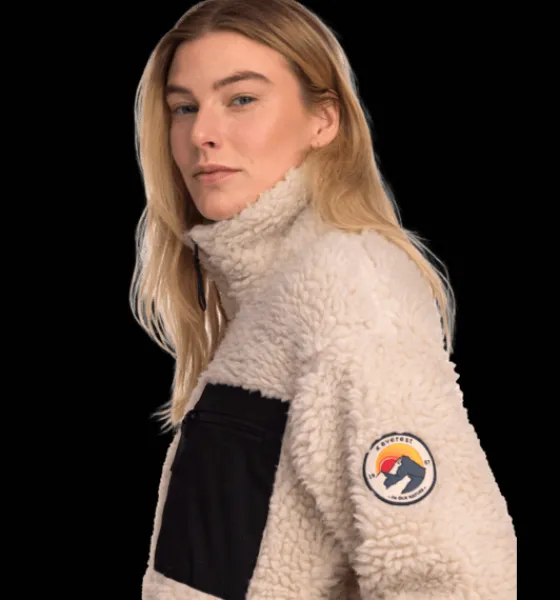 Tröjor & T-Shirts|Tröjor>Everest Outdoor W Urban Pile Shirt IVORY BEIGE