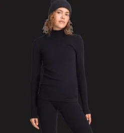 Tröjor & T-Shirts>Everest Outdoor W Uw Ribb Sht BLACK