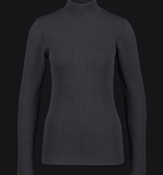 Tröjor & T-Shirts>Everest Outdoor W Uw Ribb Sht BLACK 2