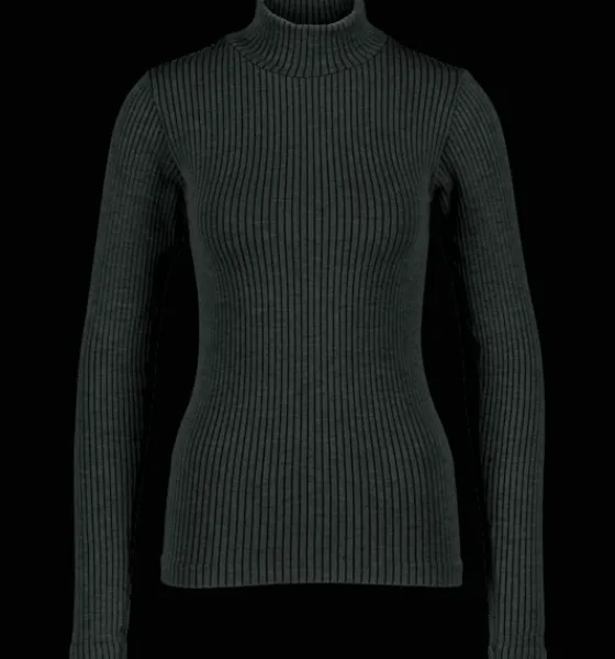 Tröjor & T-Shirts>Everest Outdoor W Uw Ribb Sht DARK GREEN