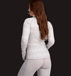 Tröjor & T-Shirts>Everest Outdoor W Wool Underwear Shirt 2 OFFWHITE PATTERN