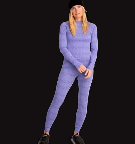 Tröjor & T-Shirts>Everest Outdoor W Wool Underwear Shirt 2 LAVENDER PATTERN