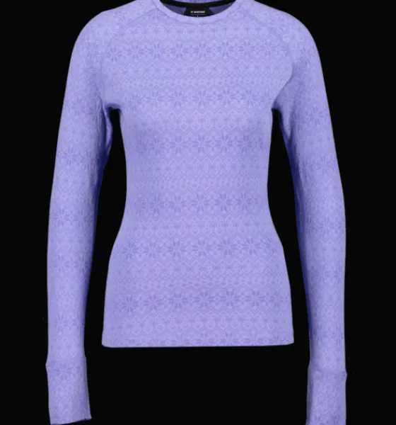 Tröjor & T-Shirts>Everest Outdoor W Wool Underwear Shirt 2 LAVENDER PATTERN