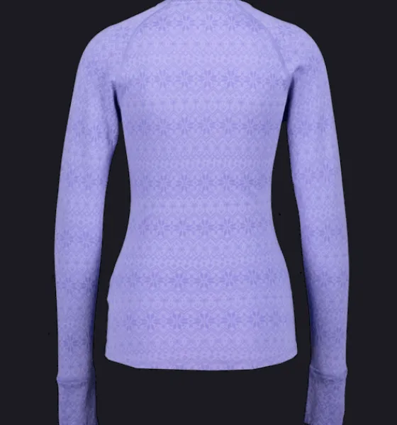 Tröjor & T-Shirts>Everest Outdoor W Wool Underwear Shirt 2 LAVENDER PATTERN