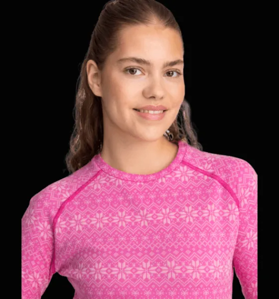 Tröjor & T-Shirts>Everest Outdoor W Wool Underwear Shirt 2 BRILLIANT PINK